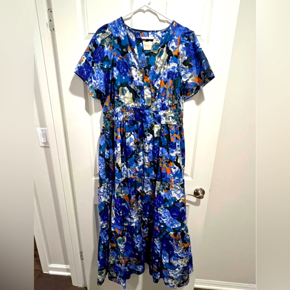 Anthropologie Somerset Ruffled Tiered Maxi Sundress